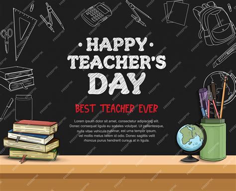 Premium Vector | Happy teacher's day banner template