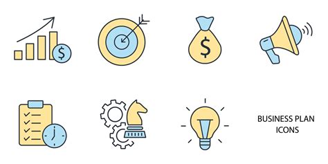 business plan icons set . business plan pack symbol vector elements for ...