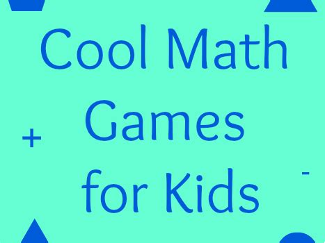 25 Cool Math Games for Kids - CoolThingsWorld