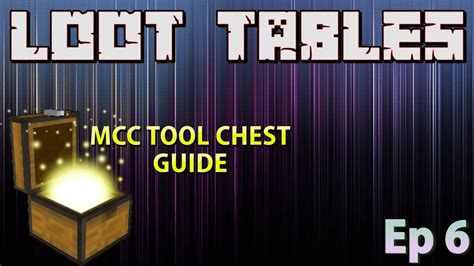 Minecraft: Modding With MCC Tool Chest | Ep 6 Loot Tables | - YouTube