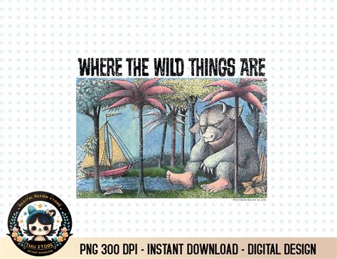 Where the Wild Things Are Cover Art png, digital print - Inspire Uplift