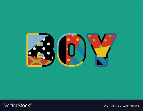 Boy concept word art Royalty Free Vector Image