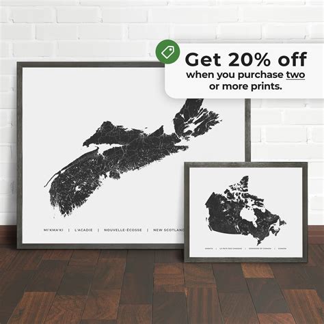 Nova Scotia Heritage Map Print Map of Nova Scotia - Etsy Canada