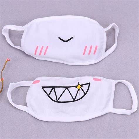 Kawaii Anime Cartoon Mouth Mask (Buy one and get another for free ...