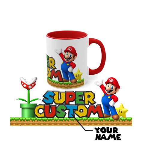 Personalized Super Mario Bros Mug Custom Super Mario Cup - Etsy