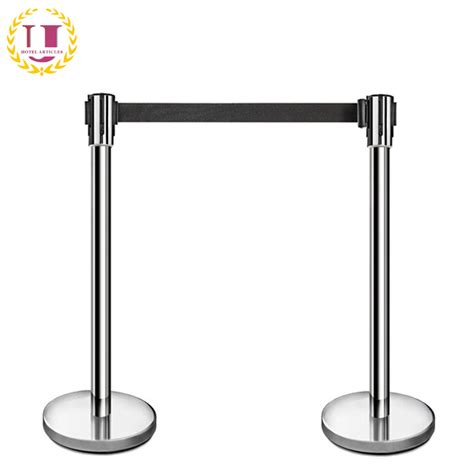 Economy Silver Crowd Control Barrier Posts with Retractable Belt - China Queue Barrier and Crowd ...