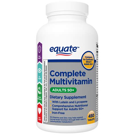 Equate Complete Multivitamin Tablets, Adults 50+, 450 count - Walmart.com