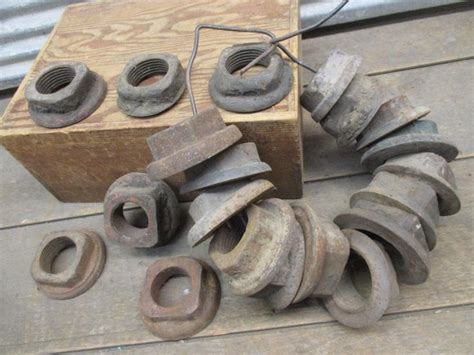 Lot Cast Iron Wagon Wheel Hub Axel Nuts Hardware Parts Steampunk ...