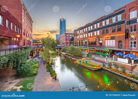 Oklahoma City, Oklahoma, USA Cityscape in Bricktown Stock Photo - Image ...