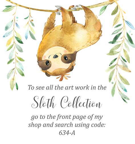 Printable Quotes Sloth Nursery Art Sloths Nursery Decor | Etsy