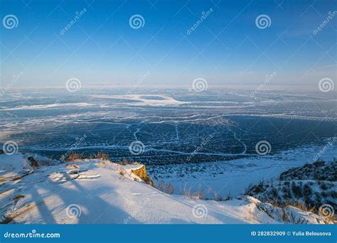 Lake Baikal in winter stock image. Image of eastern - 282832909