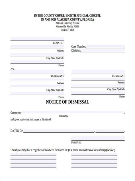 FREE 5+ Sample Notice of Dismissal Forms in MS Word | PDF