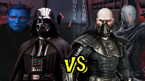 Darth Vader + Zovirez vs Darth Malgus + Jadus - Ai Battle - YouTube