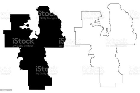 Lake County Montana Map Vector Illustration Scribble Sketch Lake Map ...