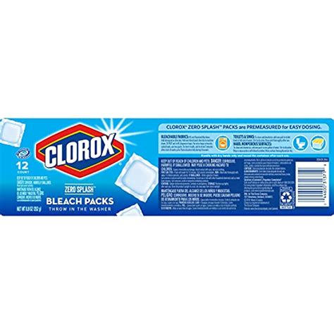 Clorox Bleach Packs, Bleach Laundry Pods, Zero Splash Bleach Pods, Bleach Tablets, 12 Count ...