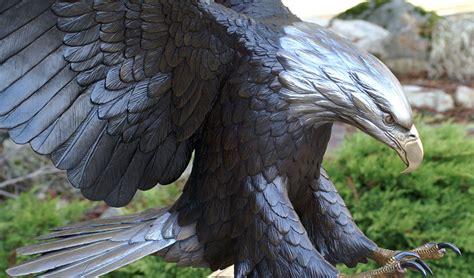 The Tribute Eagle - Bronze Bald Eagle Sculpture by Mike Curtis