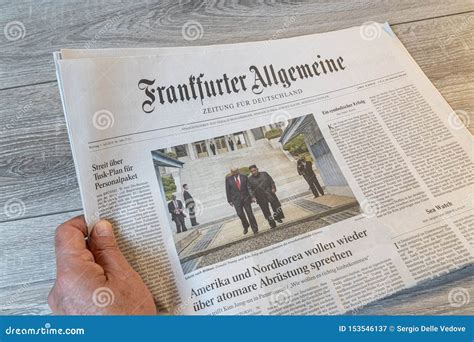 Frankfurter Allgemeine German Newspaper Editorial Photography - Image ...