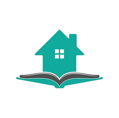 Book house logo design template. House and book logo vector icon 13216831 Vector Art at Vecteezy