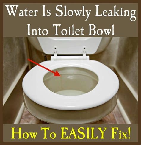 Water Is Slowly Leaking Into Toilet Bowl - How To Fix | Leaking toilet, Toilet bowl, Toilet repair