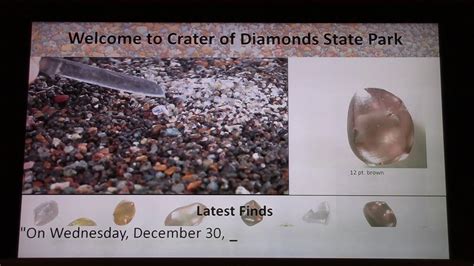 See The Most Recent Diamond Finds At Arkansas' Crater Of Diamonds State Park---Recorded Jan. 5 ...