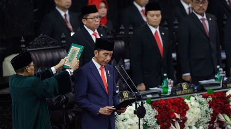 Indonesian President Is Sworn In Amid High Security and Protest Ban ...