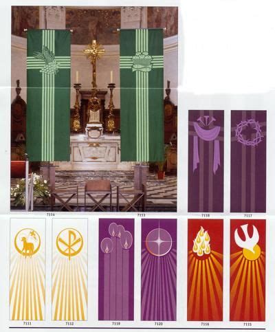 Banners Altar Design, Church Design, Catholic Art, Religious Art, Catholic Catechism, Church ...