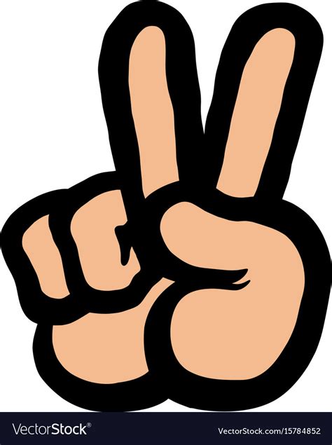 Peace Sign Fingers Cartoon