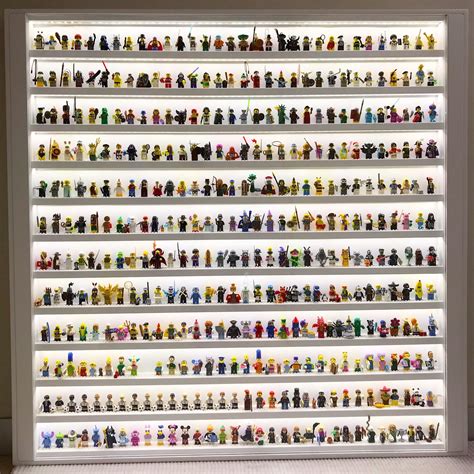 Superb 32 x 12 Minifigure Lighted Display Case - Minifigure Price Guide | Lego display, Lego ...