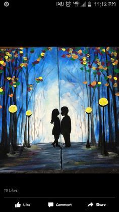 61 Paint Night Couples Projects ideas in 2022 | night painting, canvas ...