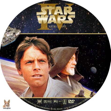 Star Wars IV: A New Hope dvd label (1977) R1 Custom