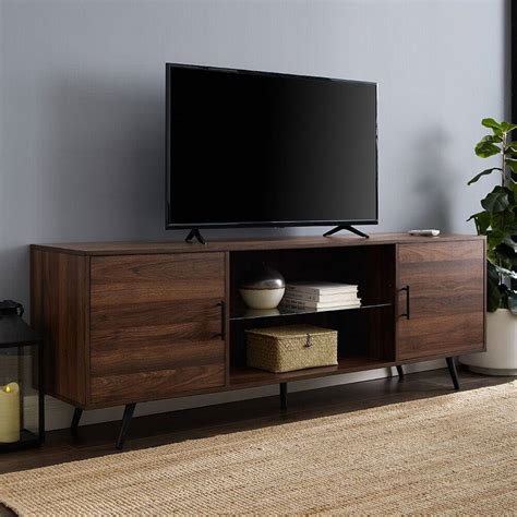 Walker Edison 70 in. Mid-century Modern TV Stand (Dark Walnut) W70NORDW