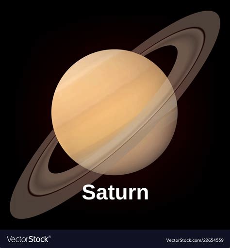 Saturn planet icon realistic style Royalty Free Vector Image