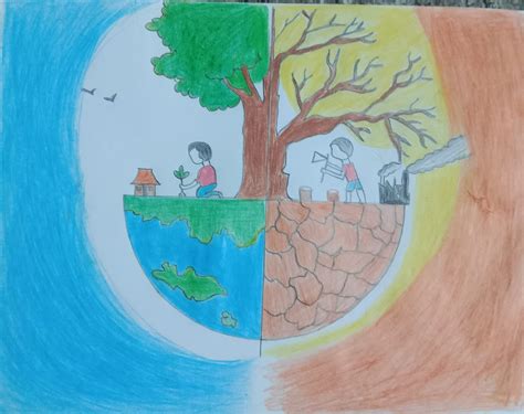 Drawing of save environment – India NCC