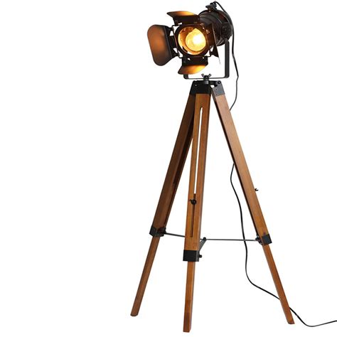 JUNOLUX Industrial Tripod Floor Lamp for Living Room Bedroom, Vintage Standing Reading Lamp with ...