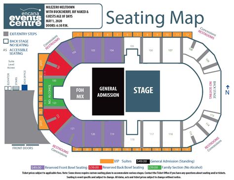 Seating Charts | Encana Events Centre – Dawson Creek's Entertainment Centre