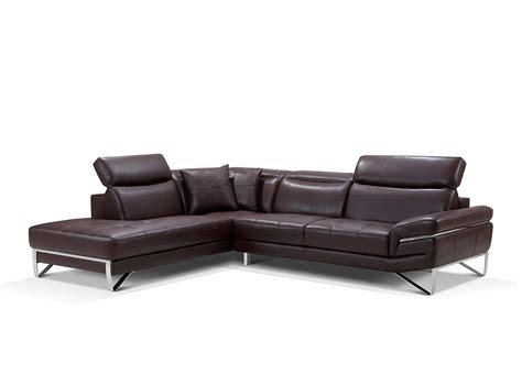 Modern Brown Leather Sectional Sofa EF194 | Leather Sectionals