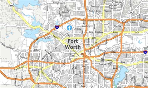 Zip Code Map Around Fort Worth - London Top Attractions Map