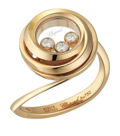 Chopard rose gold Rose Gold and Diamond Happy Emotions Ring | Harrods UK