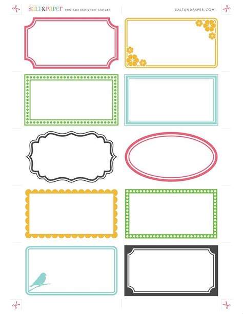 Printable Label Templates