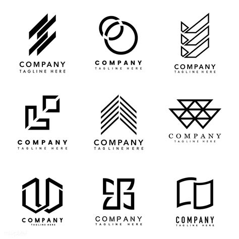 Download premium vector of Set of company logo design ideas vector by Aew about logos, tech logo ...