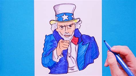 How to draw Uncle Sam - YouTube