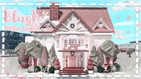 BLOXBURG: Blush Winter 2 Story Family Home | speedbuild ♡ | Ideias de casas, Casa de natal, Casas