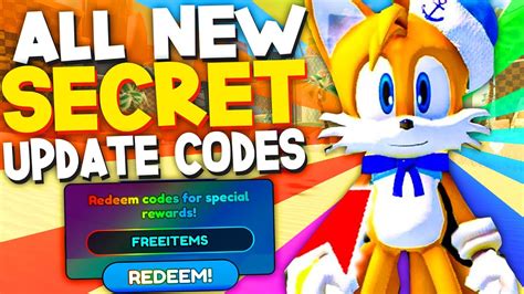 Redeem Codes For Sonic Speed Simulator