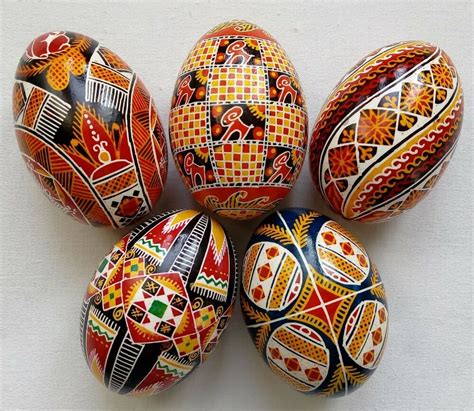 5 Real Ukrainian hand made Pysanky Easter Eggs Ukraine Pisanki Pysanka egg shell | Easter eggs ...