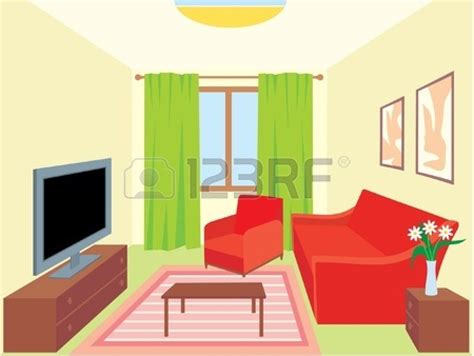 Cartoon Living Room Illustration - Perfect Image Resource - duwikw