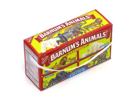 an open box of barnum's animals on a white background