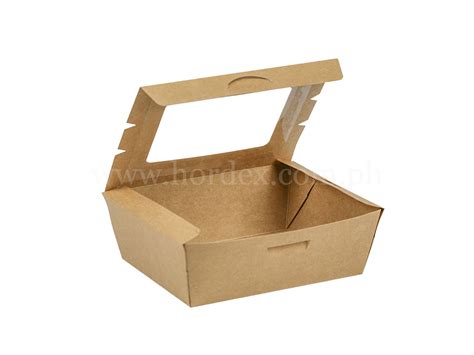 PKW-48/Kraft Paper Mealbox with Window - Hordex Enterprises | Food ...