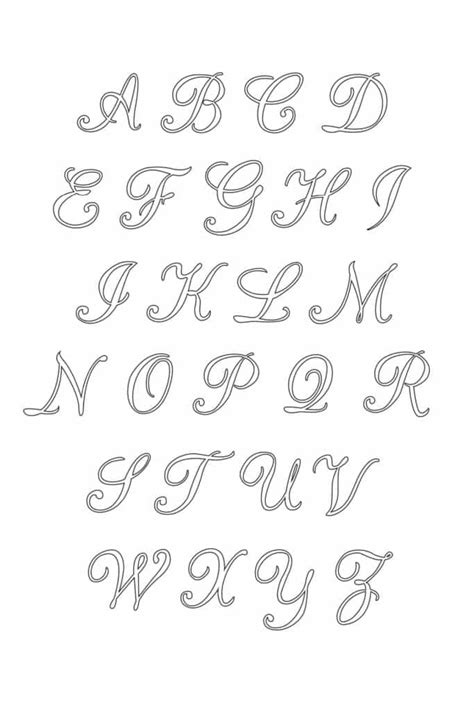 Copperplate Calligraphy Alphabet Printable