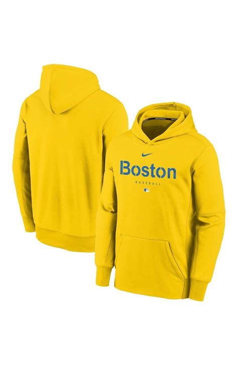 Nike Youth Nike Yellow Boston Red Sox City Connect Performance Pullover ...