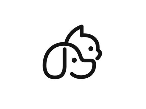 Cat & Dog 3a | Pet logo design, Dog logo design, Cat logo design